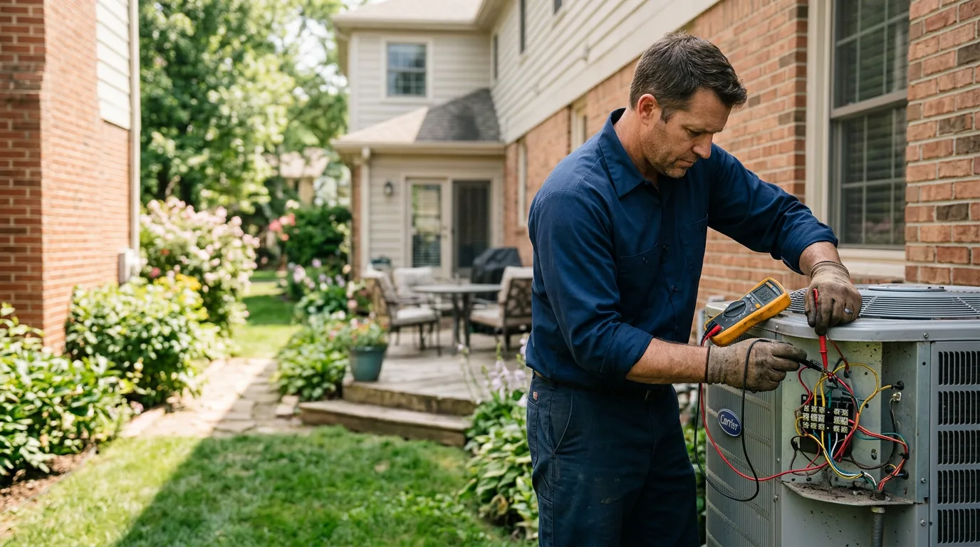 HVAC technician working near Crown Point, NY